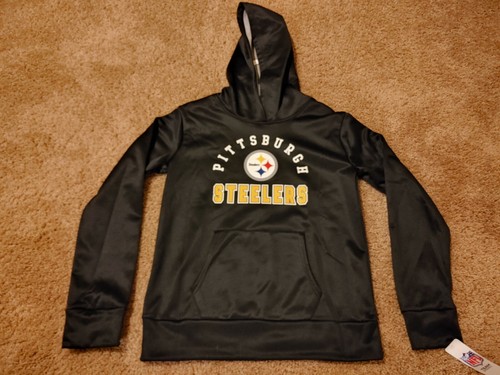 VETEMENTS PITTSBURGH STEELERS PULLOVER FELPA CON CAPPUCCIO BAMBINA XL (14 16) NFL TEAM ABBIGLIAMENTO NUOVO!