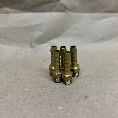 Brass Hose Barb for 1/4" ID Hose X 1/8" Male NPT LOT OF 5 - Image 1 of 3