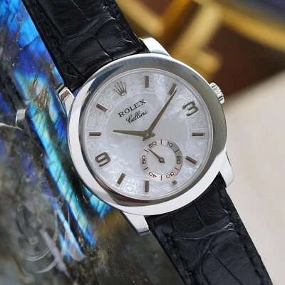 Rolex Cellini Ref. 5240 Platino Madreperla 35 mm PT Desployante c. 2001 Foto 1 de 4