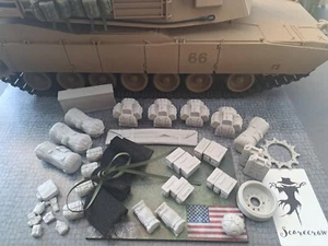 1/16 accessori serbatoio Abrams / stivaggio per stallone lungo / Tamiya / trombettiere - Foto 1 di 6