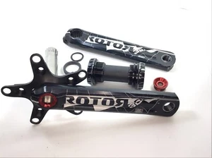 Rotor 3D Crank Arm Set Titanium 24mm Spindle 175mm 110 BCD 5-Bolt MTB Trinity - Picture 1 of 16
