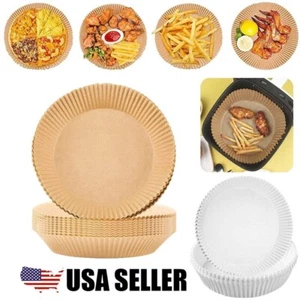 100Sheet Disposable Air Fryer Paper Liners Oil Proof Parchment Frying Baking USA - Picture 1 of 17