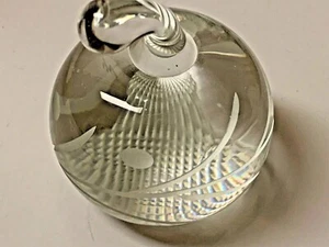Etched Glass Apple Paperweight - Picture 1 of 5