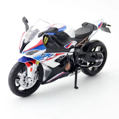 1:12 BMW S1000RR Motorrad Modell Metall Kunststoff Spielzeug Model Sammlung Weiß - Bild 1 von 4