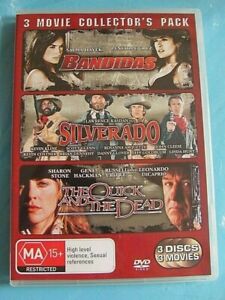 BANDIDAS / SILVERADO / THE QUICK AND THE DEAD DVD 3 Westerns Region 4 