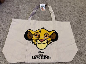 NEW Disney Lion King Simba Embroidered Cotton Large Canvas Tote Bag - Primark - Picture 1 of 6