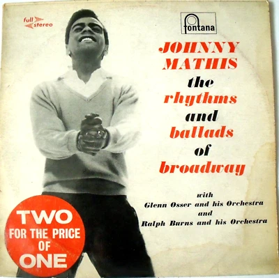 Johnny Mathis - The Rhythms And Ballads Of Broadway - Rare  Double Vinyl LP - VG - Image 1 of 4