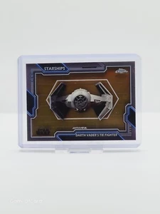 2024 Topps Chrome Star Wars DARTH VADER'S TIE FIGHTER /50 Gold Blueprint SSP π₯ - Picture 1 of 3