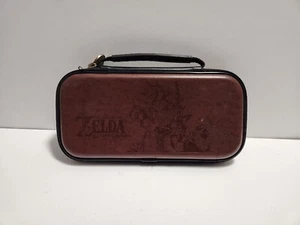 Zelda Breath of the Wild Official Nintendo Switch Brown Leather Carrying Case - Picture 1 of 4