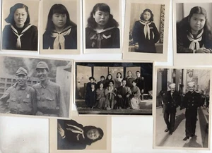 LOTE DE 9 FOTOS INSTANTÁNEAS ORIGINALES JAPONESAS Post SEGUNDA GUERRA MUNDIAL FAMILIA Marina DE COLECCIÓN - Imagen 1 de 2