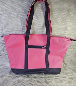 Samsonite Canvas Weekender Yacht Travel Tote Bag Foldable Pink Navy Large 25x15 - Picture 1 of 10