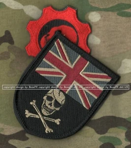 ISAF JSOC BRITISH SAS vêlkrö 2-PATCH: CAMP BASTION UK Flag Skull💀+ Skull Gear - Bild 1 von 12