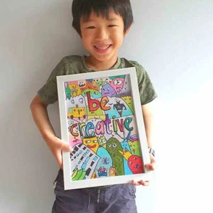 Arte estampado artístico para niños arte de pared, SÉ CREATIVO, impresión artística de Jenson, decoración de guardería colorida - Imagen 1 de 6