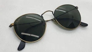 Vintage Ray Ban Bausch and Lomb Classic Round Metal Sunglasses Model W0967 - Picture 1 of 15