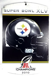 2010 NFL Pittsburgh Steelers Super Bowl XLV AFC Champions 17"t Wall Plaque Sign - Picture 1 of 8