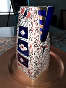 ORIENTALISCHE WEISSGOLD UND BLAU VASE/KRUG - Bild 1 von 8