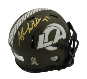 Andrew Whitworth Signed Los Angeles Rams Salute To Service Mini NFL Helmet w/COA - Picture 1 of 5