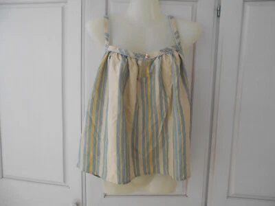 Top de tiras a rayas a rayas a rayas Edun 100 % seda/amarillo/azul - XS/UK8 Foto 1 de 4