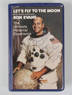 NASA SIGNED Let’s Fly To The Moon With Apollo Astronaut Ron Evans VHS Apollo 17 - Image 1 of 4