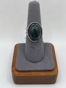 Oval Ring-Green Agate - Picture 1 of 3