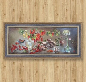 FlORAL STILLLEBEN ORIGINAL ÖL AUF LEINWAND Antik GEMÄLDE Signiert JULI MOTIV 2004 - Bild 1 von 11