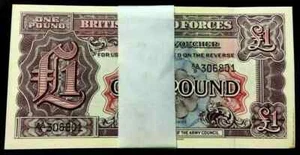 Great Britain £1 Pound P-M22 1948 x 100 Lot Military BRITISH ARMED FORCE UNC MPC - Picture 1 of 6