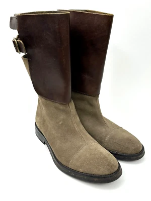 Pedro Garcia 靴子女式 38 码 US 8 棕色麂皮绒和皮革扣 — 第 1/4 张图片