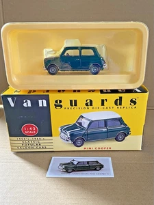 Vanguards VA 25002 Mini Cooper Green White 1:43 New - Picture 1 of 2