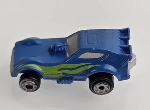 Vintage Micro Machines Plymouth Arrow Funny Car Blue Green Flame Galoob - Picture 1 of 5