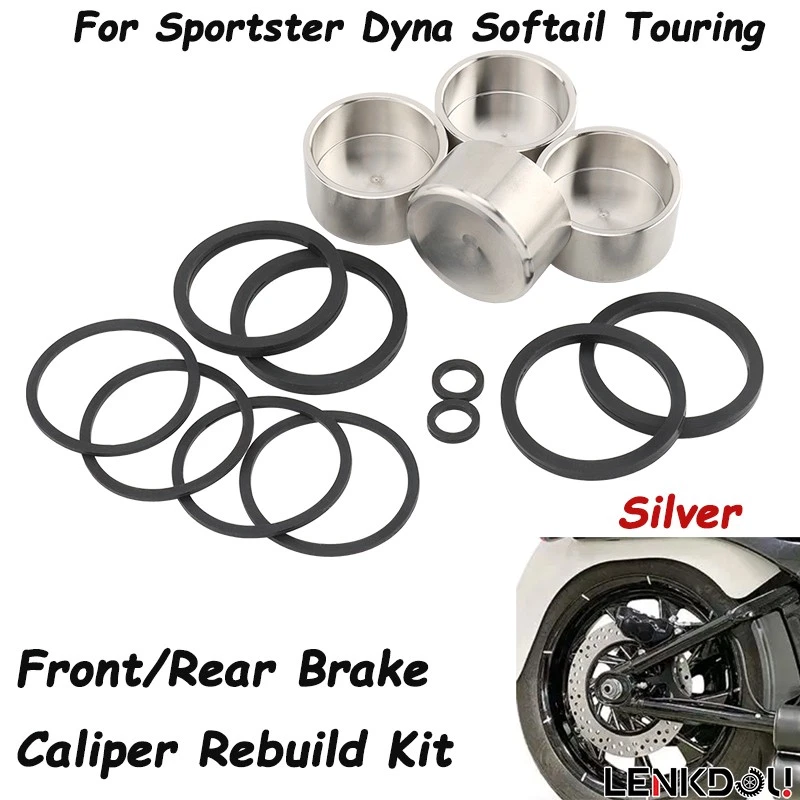 Front/Rear Brake Caliper Rebuild Kit For Harley Sportster Dyna Softail Touring - Image 1 of 4