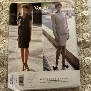 Vogue 1435 Geoffrey Beene Jacke Kleid & Rock Muster Größe 18-20-22 ungeschnitten FF - Bild 1 von 4