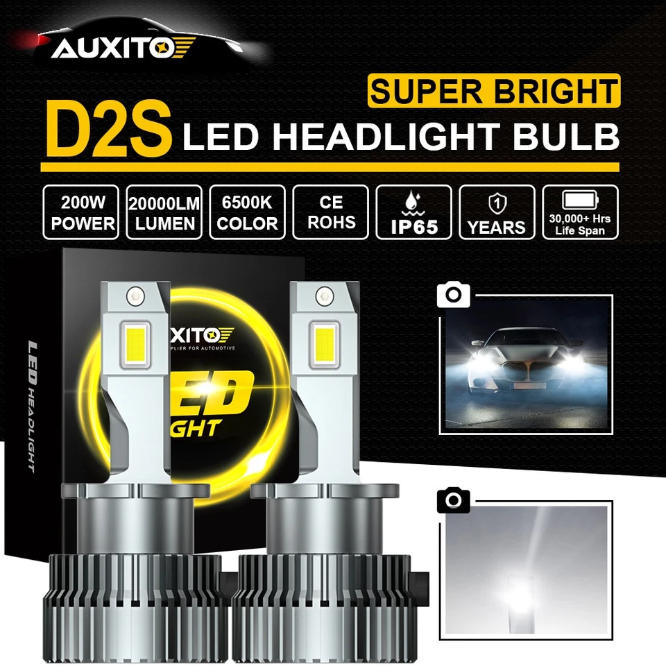 D2S D2R Bombilla de Faro LED Reemplazar HID Xenón Super Blanco 6500K Kit de Conversión AZ Foto 1 de 4