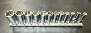 SNAP ON 112TMMSY  12-Pc 1/4" Drive 6-Pt Flank Drive® Semi-Deep Socket Set 5–15mm - Picture 1 of 7