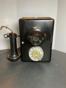 Téléphone mural rotatif style hôtel Stromberg Carlson années 1920 - Spécial 1157 FY - Photo 1/14