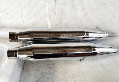OEM Harley Davidson 14-23 XL1200 XL883 Sportster CHROME Mufflers - Image 1 of 4