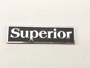 Vintage SUPERIOR Metal Dealership Dealer Emblem - Picture 1 of 1