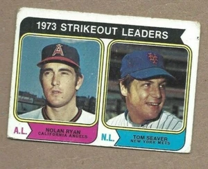Tarjeta de béisbol 1974 Topps 207 Nolan Ryan Angels Tom Seaver New York Mets buena - Imagen 1 de 1