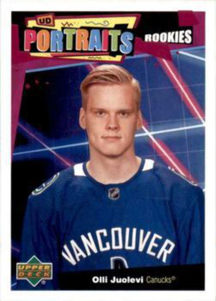 #P-59 Olli Juolevi - Vancouver Canucks - 2020-21 Upper Deck Portraits Hockey - Image 1 of 1