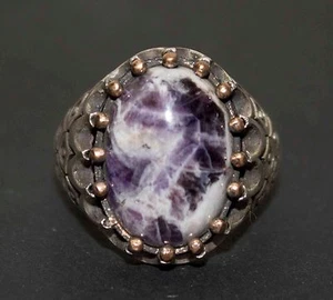 Sterling Silber 925 Herren Ring, einzigartiger spektakulärer Ring, Amethyst Stein - Bild 1 von 5
