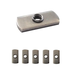 5 piezas, 1/4-20 UNC tuerca de soldadura por puntos doble pestaña y tuerca en T de extrusión de aluminio - Imagen 1 de 5