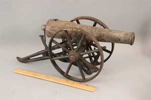 Antique 1913 Kilgore Cast Iron Boy Scout Machinegun Toy Soldier Cannon, NR - Picture 1 of 9