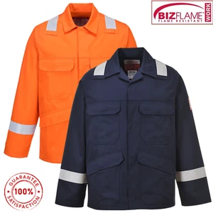 Portwest Bizflame Work FlameResistant Welding Jacket Dual Hazard Protection Coat - Picture 1 of 10