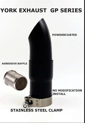 Honda  CBR300R Shorty Motorcycle  GP SLIP-ON short Exhaust BLACK (NEW) - Image 1 of 4