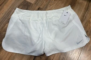 Nike Dri Fit Damen Gr. XL 3” Crew Laufshorts weiß - Bild 1 von 3