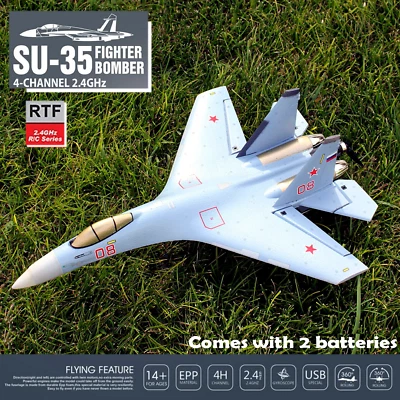 RC Airplane 4CH Gyro Control Jet Plane Stunt Aircraft SU35 Fighter Bomber RTF - Image 1 of 4