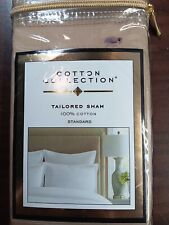 Cotton Collection Cotton Tailored Sham 20" X 26" Standard Canvas