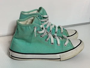 Converse Chuck Taylor All Star High Hi-Top Sneaker Shoes Cyber Teal Kids Youth 2 - Picture 1 of 7