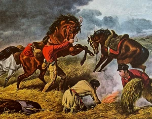 Libro de colección Currier Ives impresión artística vida en la pradera tramperos defensa 11 - Imagen 1 de 3