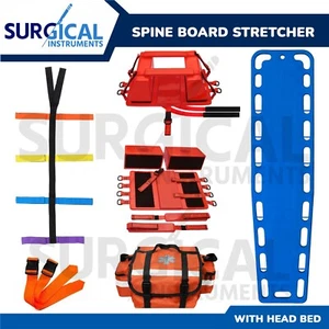 Blue EMT Backboard Spine Board Stretcher Immobilization Kit Free Trauma Bag Hi-Q - Picture 1 of 12
