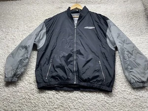 New Balance Black Gray Zip Front Windbreaker Jacket Men’s 2XL EUC - Picture 1 of 8